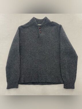 L.L. Bean Men's Heathered Wool Pullover Sweater